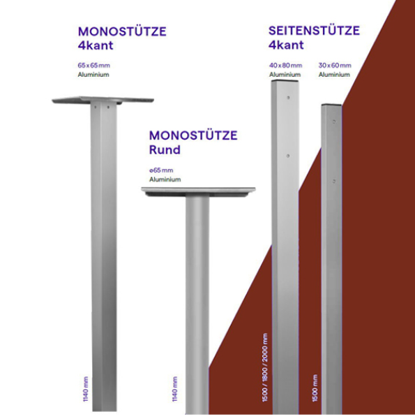 Briefkasten Huber Aluminium 300/400 Anthrazitgrau RAL 7016 (D)